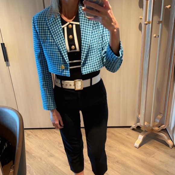 Blue Zara Crop Jacket - Picture 2 of 2